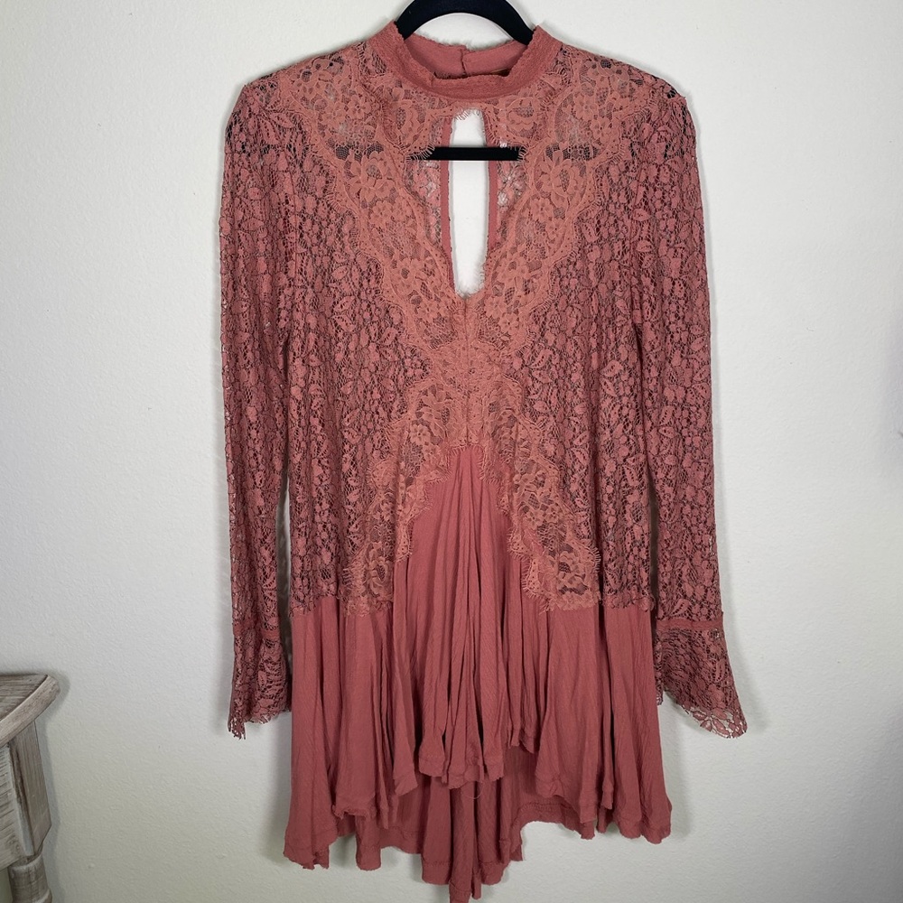 Free People Tell Tale Lace Tunic Dress